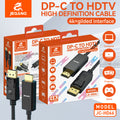 1.8-meter DP to HDTV cable, 4K high-definition adapter cable for connecting computers, laptops, and monitors.