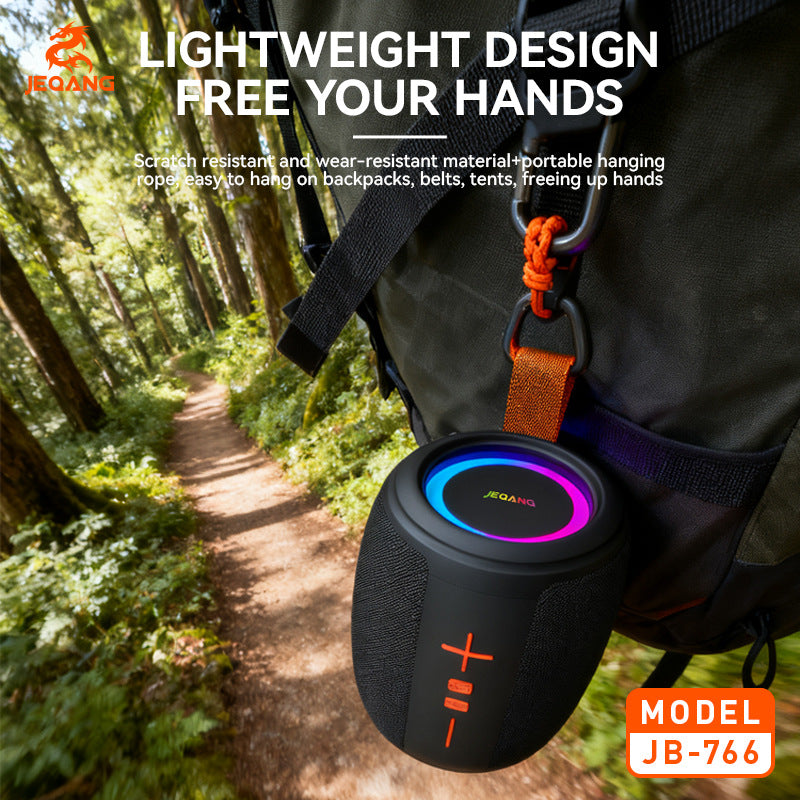 JB-766 JEQANG Mini Portable Bluetooth Speaker – IPX6 Waterproof Outdoor Wireless Speaker with Deep Bass Subwoofer & TWS Stereo Pairing