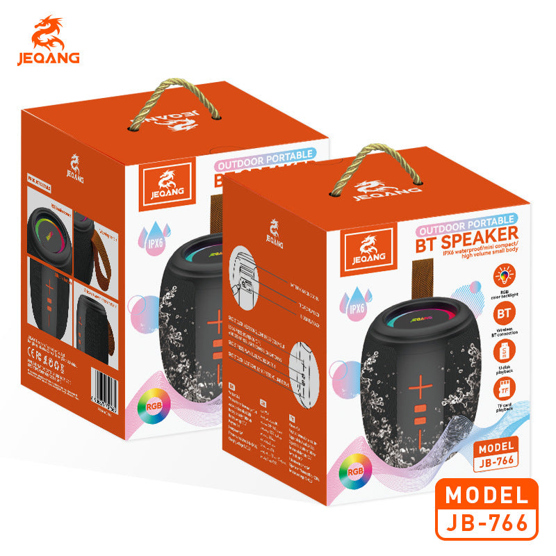 JB-766 JEQANG Mini Portable Bluetooth Speaker – IPX6 Waterproof Outdoor Wireless Speaker with Deep Bass Subwoofer & TWS Stereo Pairing