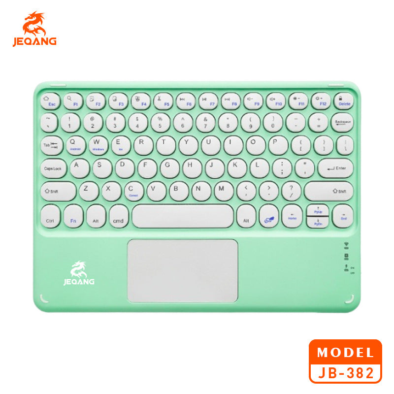 JB-382 JEQANG Multifunctional Bluetooth Keyboard – Silent Chiclet Keys, Ergonomic Slim Design for Office Work & Online Classes