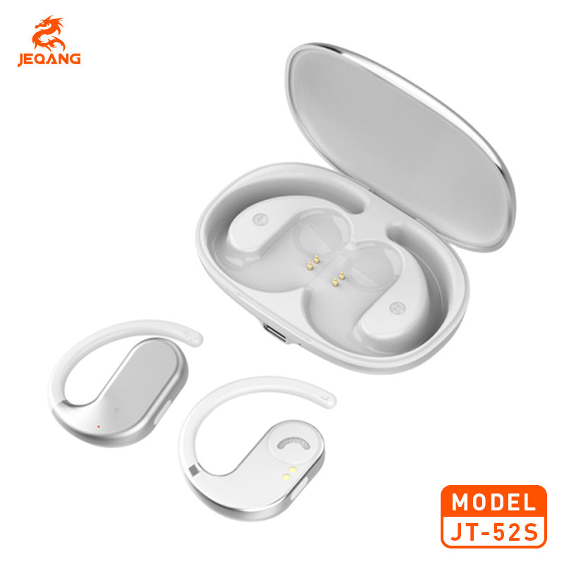 JEQANG's new Bluetooth earphones are ear-hook wireless sports headphones with charging case, touch display, and portability.