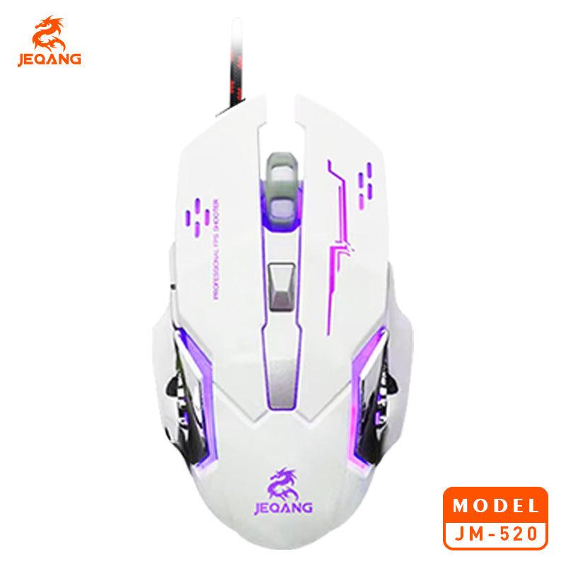 JM-520 JEQANG Wired Mechanical Gaming Mouse – High-Precision Adjustable DPI & Ergonomic Comfort Grip for Pro Gamers