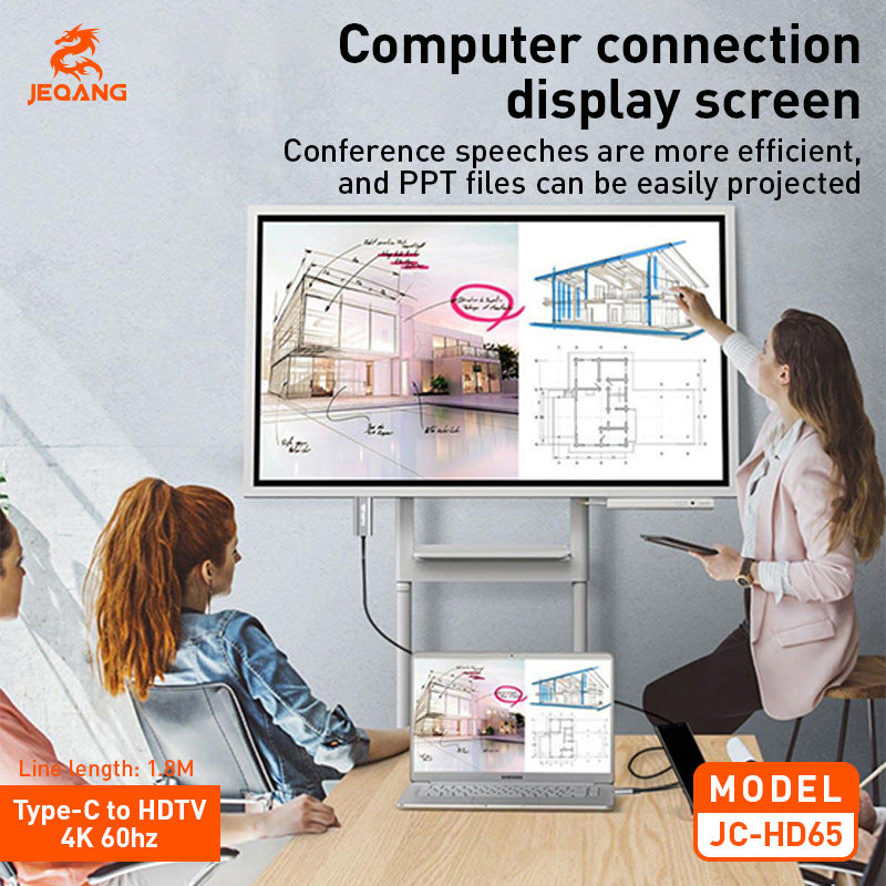 Type-C to HDTV screen mirroring cable for iPhone and android and laptop high refresh rate 4K 60Hz screen mirroring.